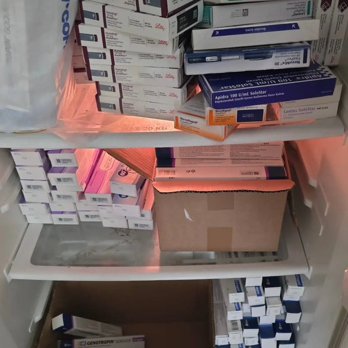 Genotropin 36 IU and Ngenla 60 mg stored in a freezer
