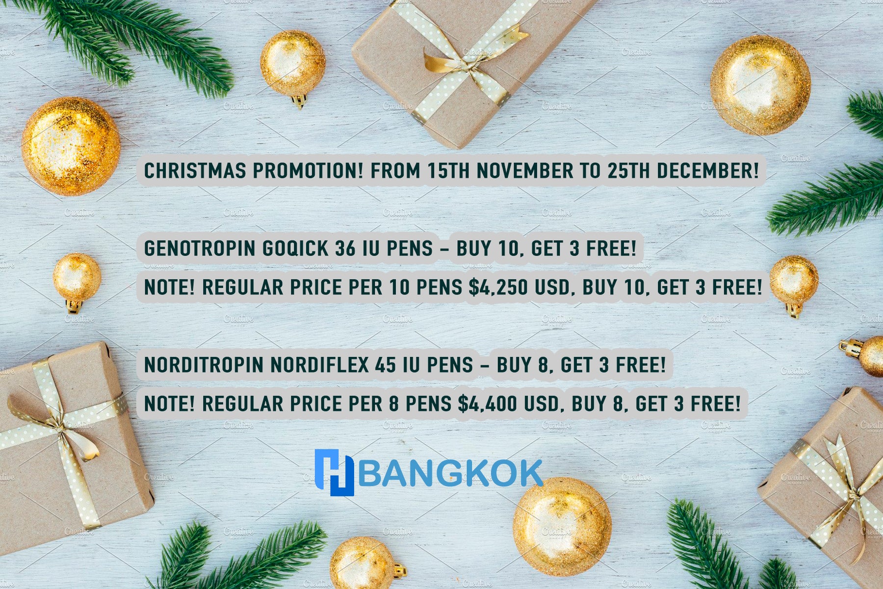 Christmas promotion! 🎄Only from 15th November to 25th December!