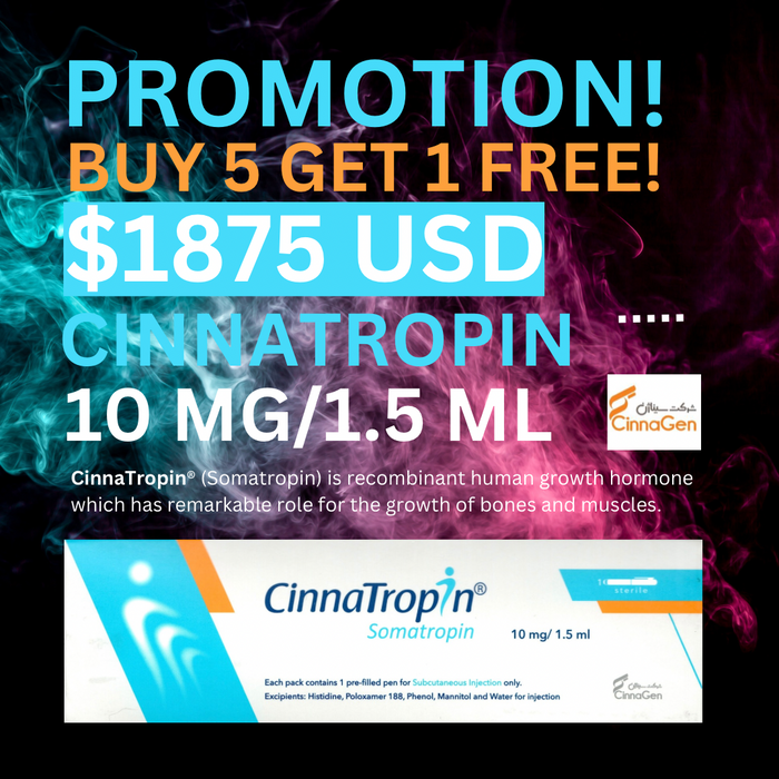 Promotion! Buy 5 CinnaTropin 10 mg get 1 CinnaTropin 10 mg free!