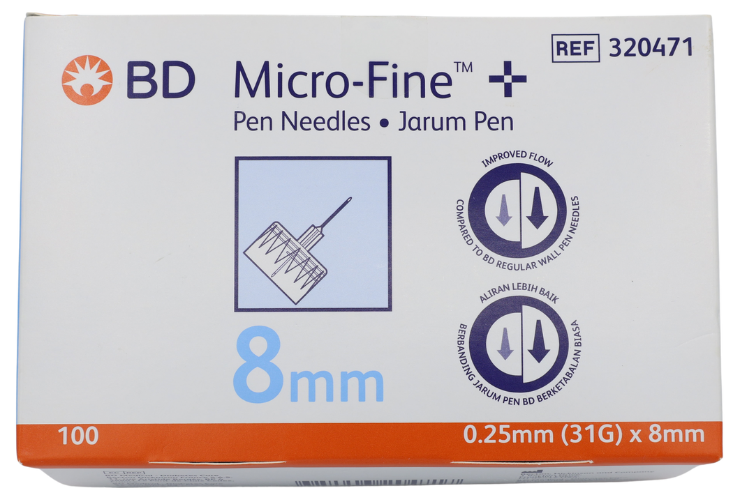 BD Micro-Fine 0.25mm (31G) x 8mm (HGH Needles)